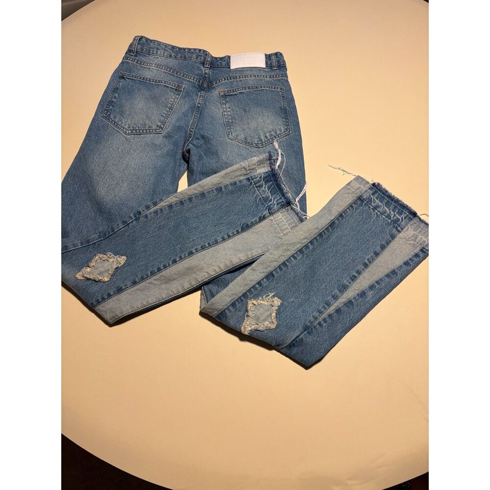 Custom Boho Patchwork Flared Man Boohooman Jeans … - image 3